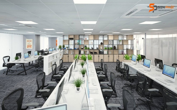 Thiết kế văn ph&ograve;ng 300m2 đẹp, hiện đại, tối ưu kh&ocirc;ng gian 2026